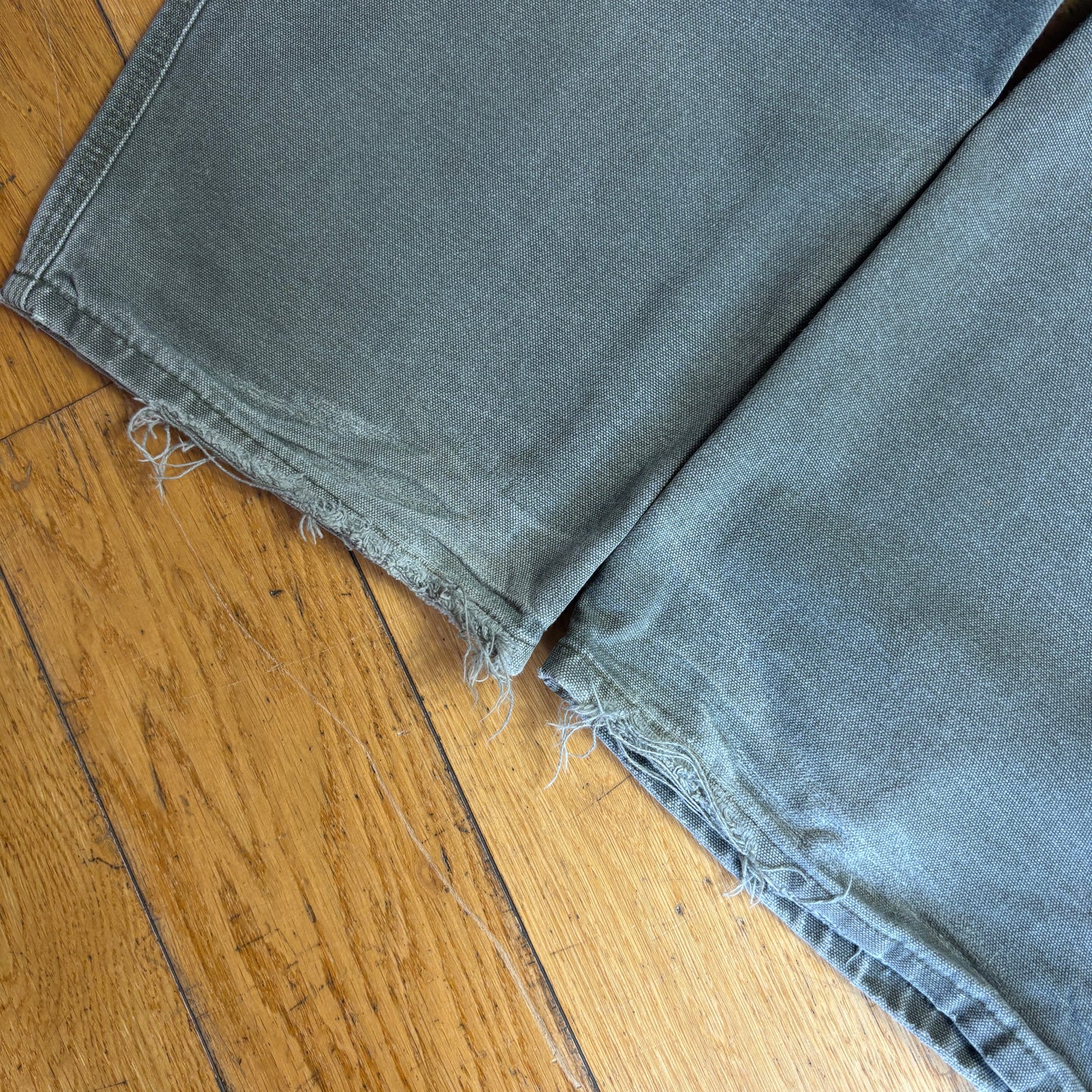 Vintage Carhartt Khaki Green Workwear Carpenter Baggy Trousers - 36