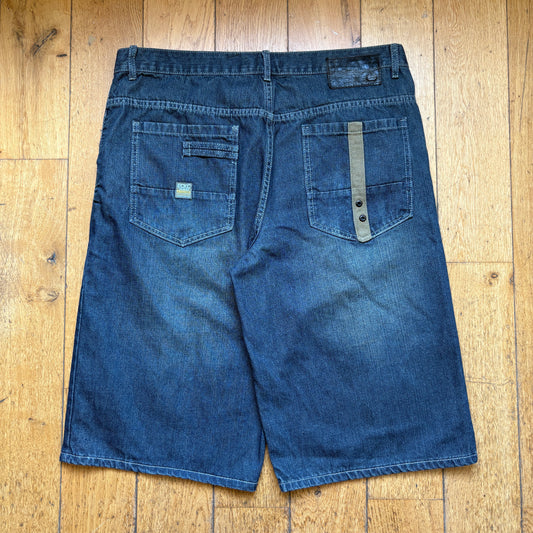 Vintage Ecko Unltd Embroidered Hip Blue Hop Baggy Shorts Jorts - 38