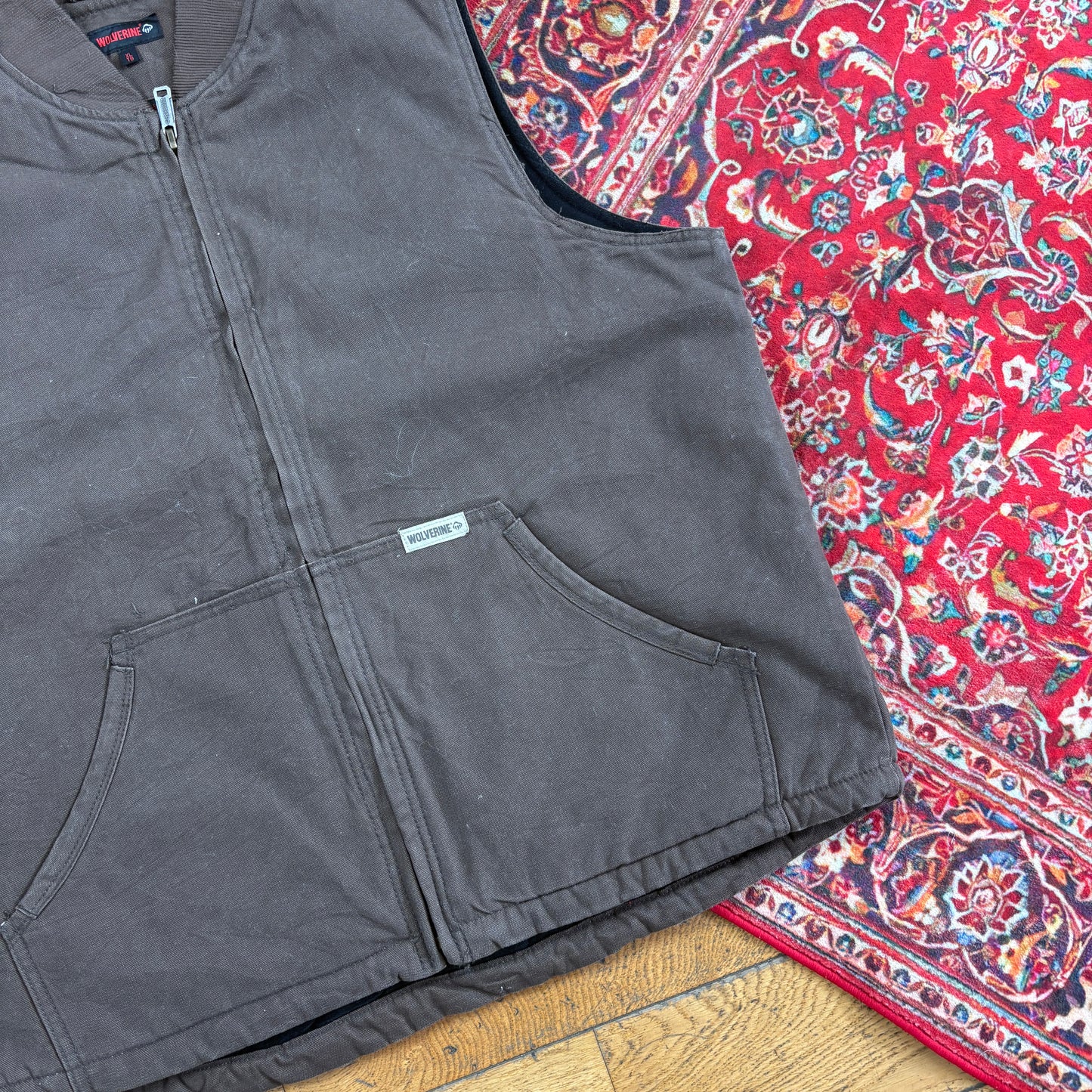 Vintage Wolverine Brown Gilet Workwear Vest - XL