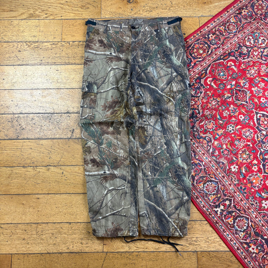 Vintage Real Tree Camo Green Hunting Workwear Trousers - 36