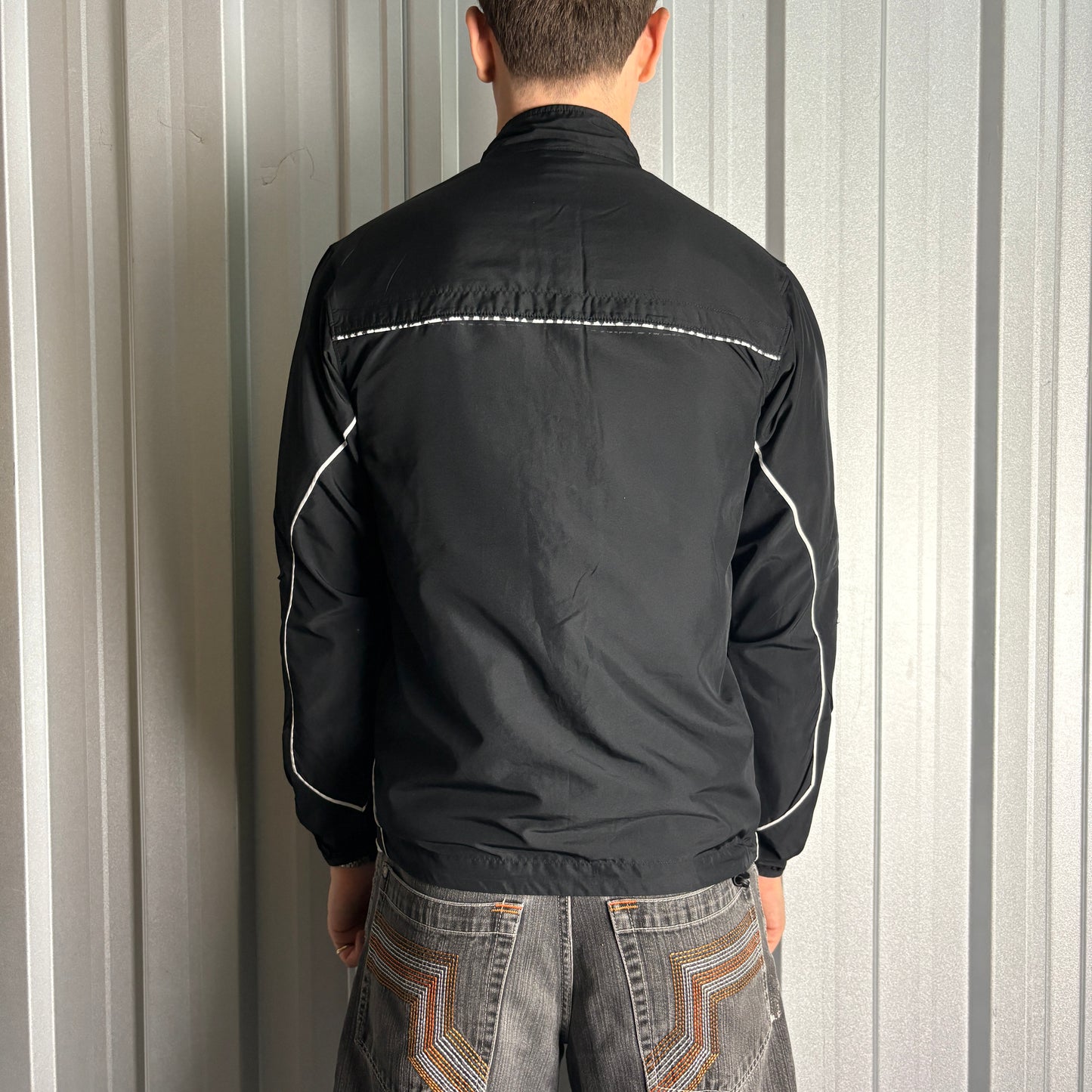 Vintage Nike Black 00s Y2K Tracksuit Track Jacket - S