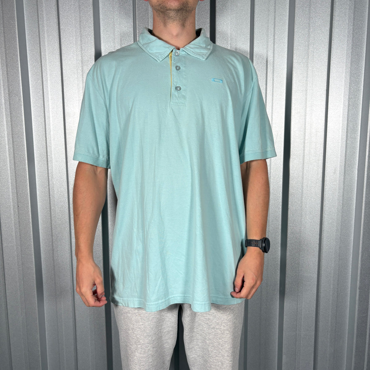 Oakley Blue Embroidered Polo T Shirt - 2XL