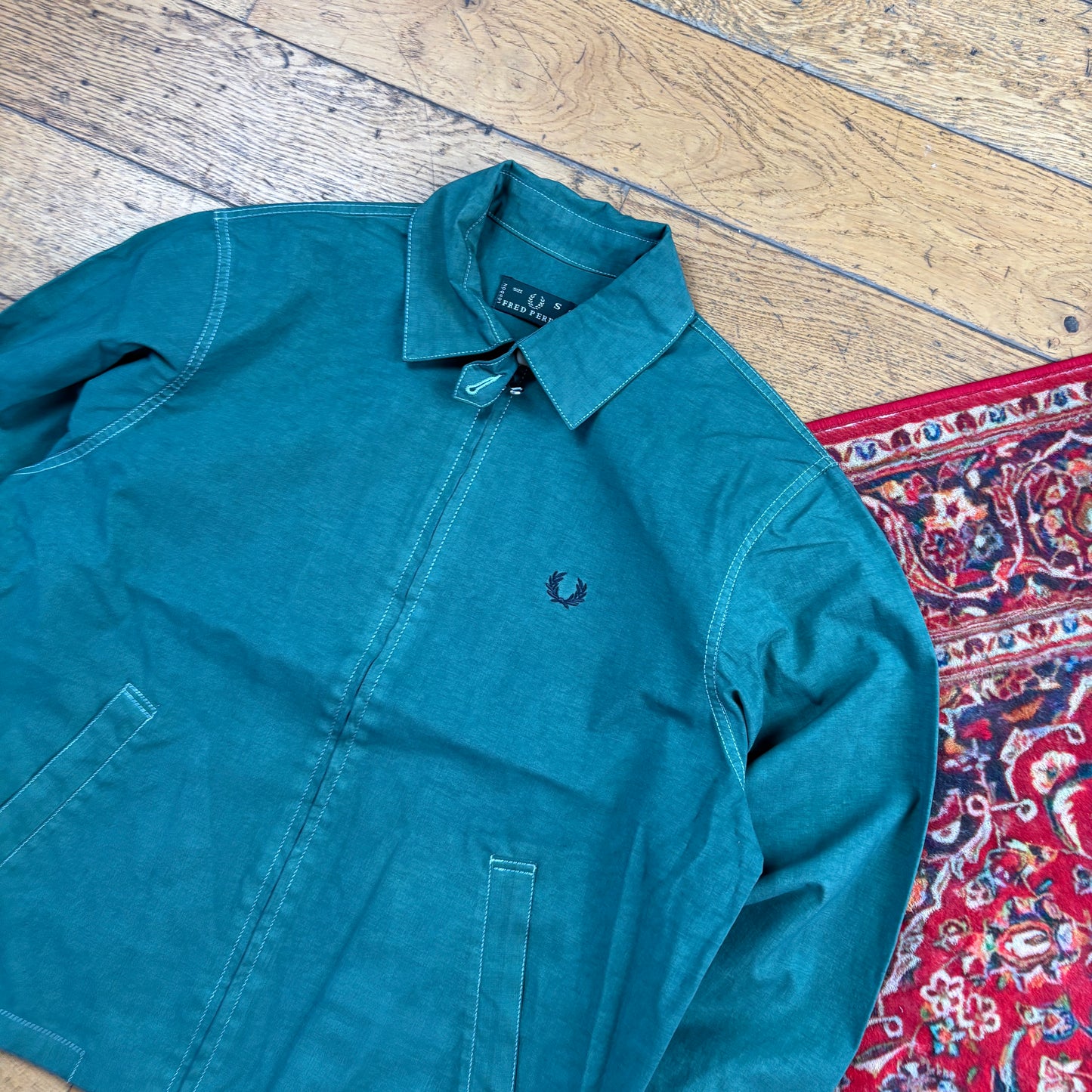 Vintage Fred Perry Harrington Green Jacket - M