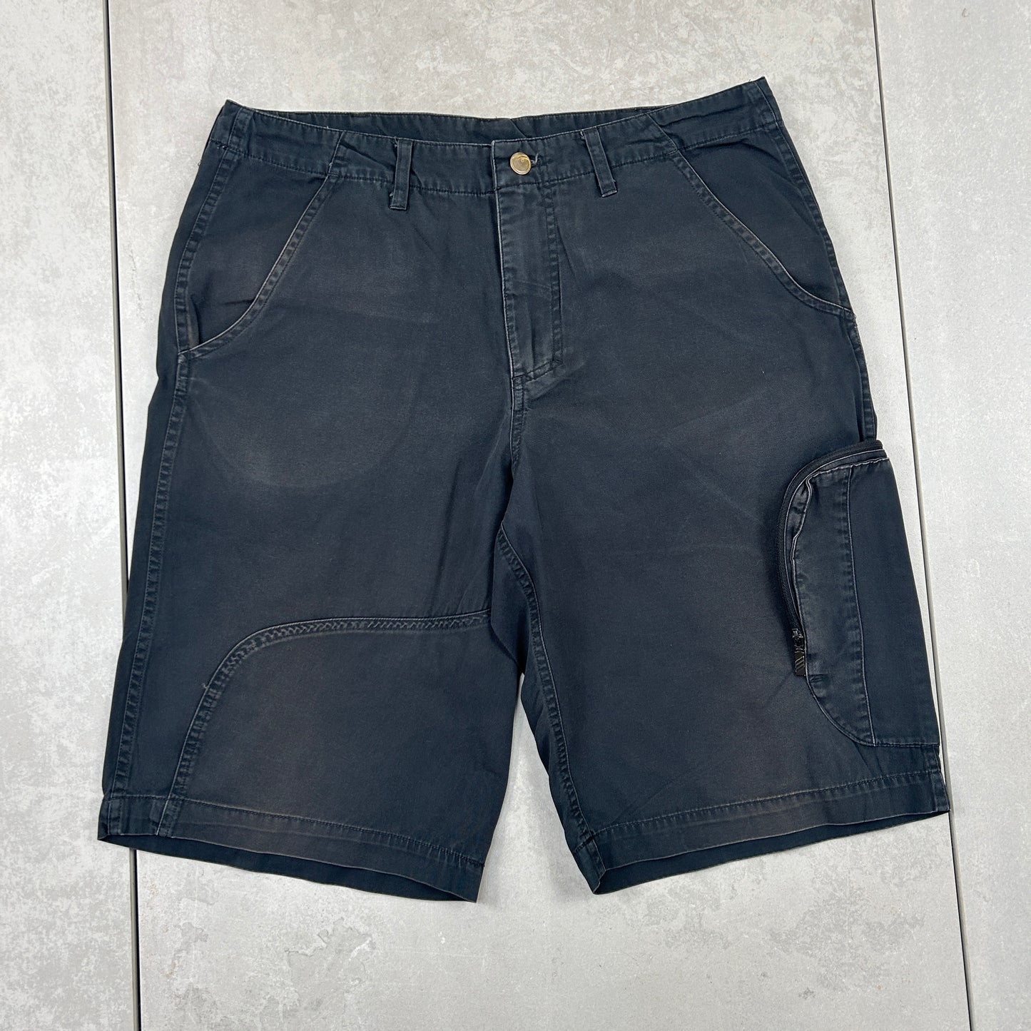 Vintage Adidas Black Baggy Shorts - M