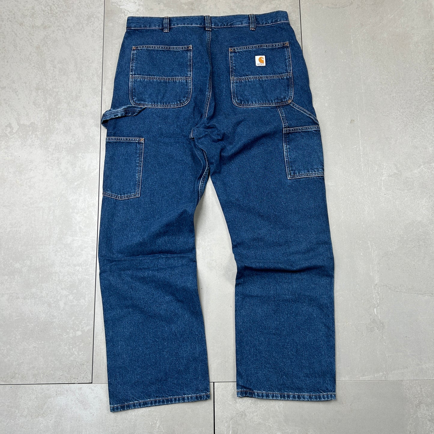 New Carhartt Double Knee Carpenter Baggy Blue Jeans - 38