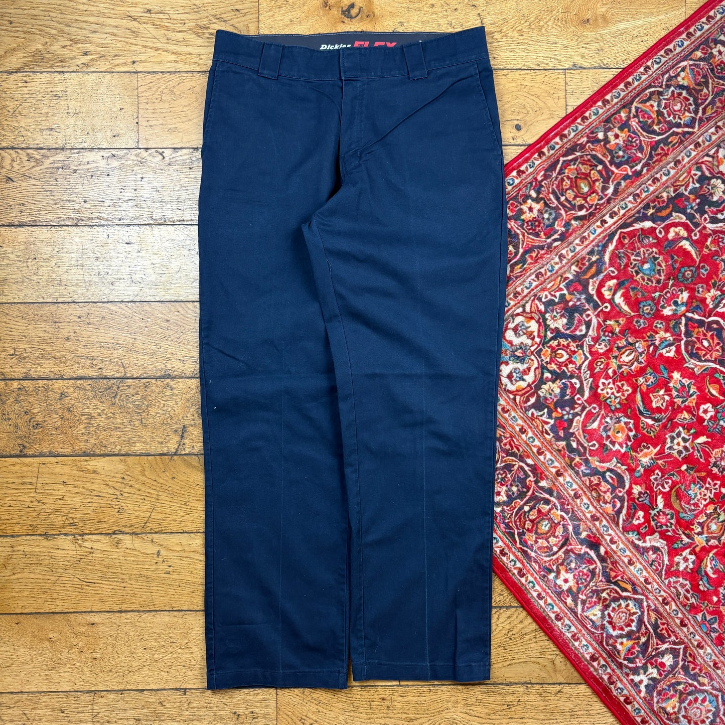 Vintage Dickies 874 Navy Baggy Skate Chino Trousers - 34
