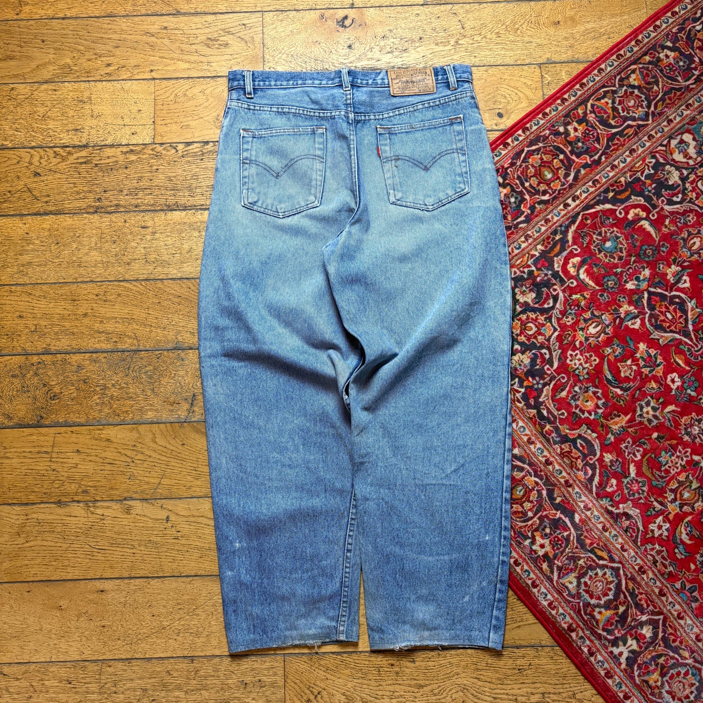 Vintage Levis 501 Baggy Tapered Blue Denim Jeans - 34S