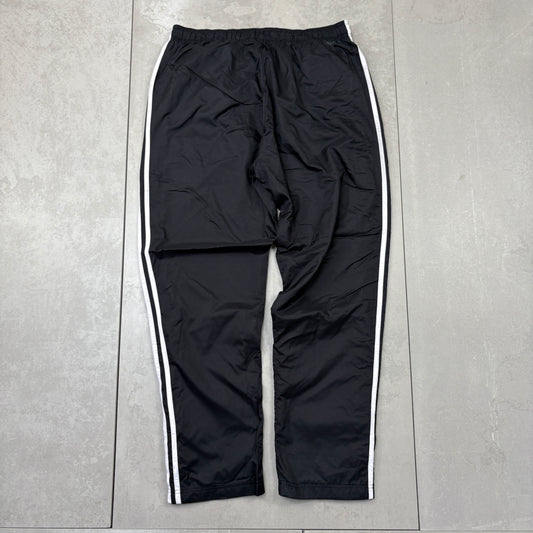 Vintage Adidas Black Baggy Tracksuit Sweatpants Track Pants Bottoms - M