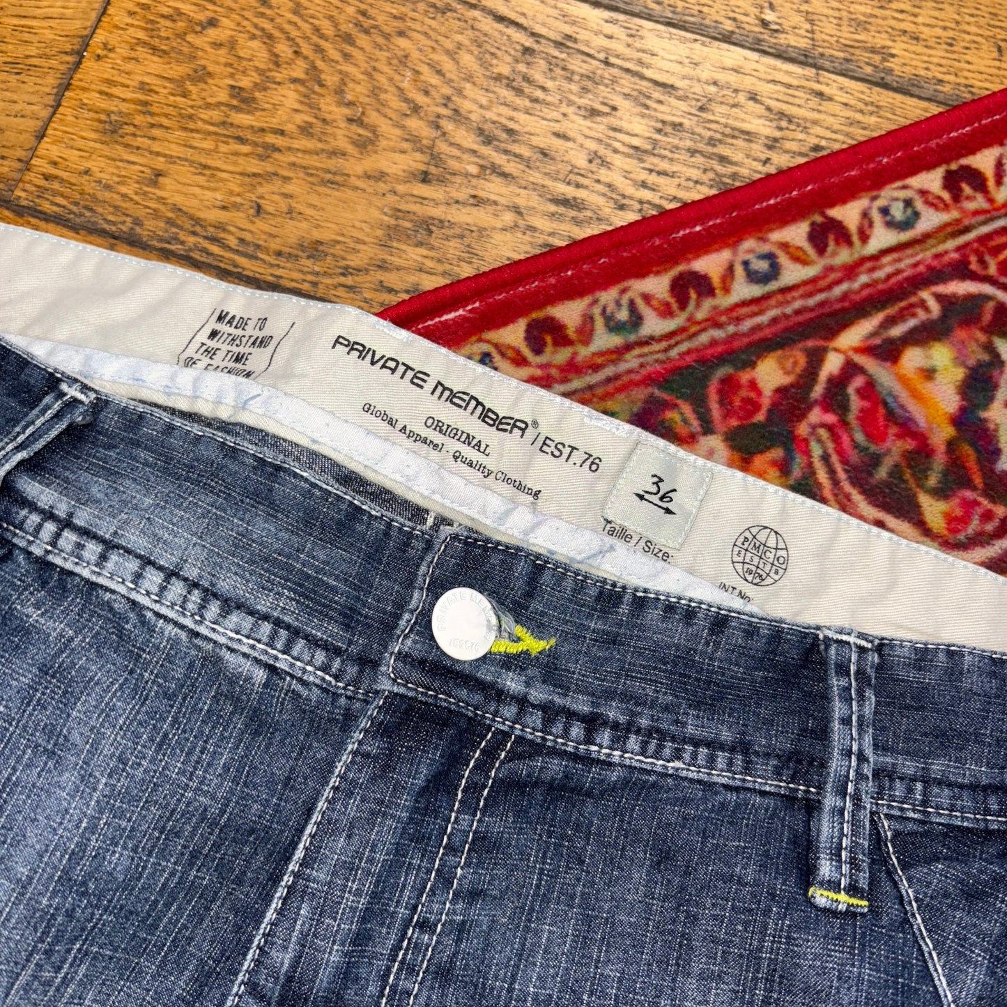 Vintage Grey Denim Shorts - 38