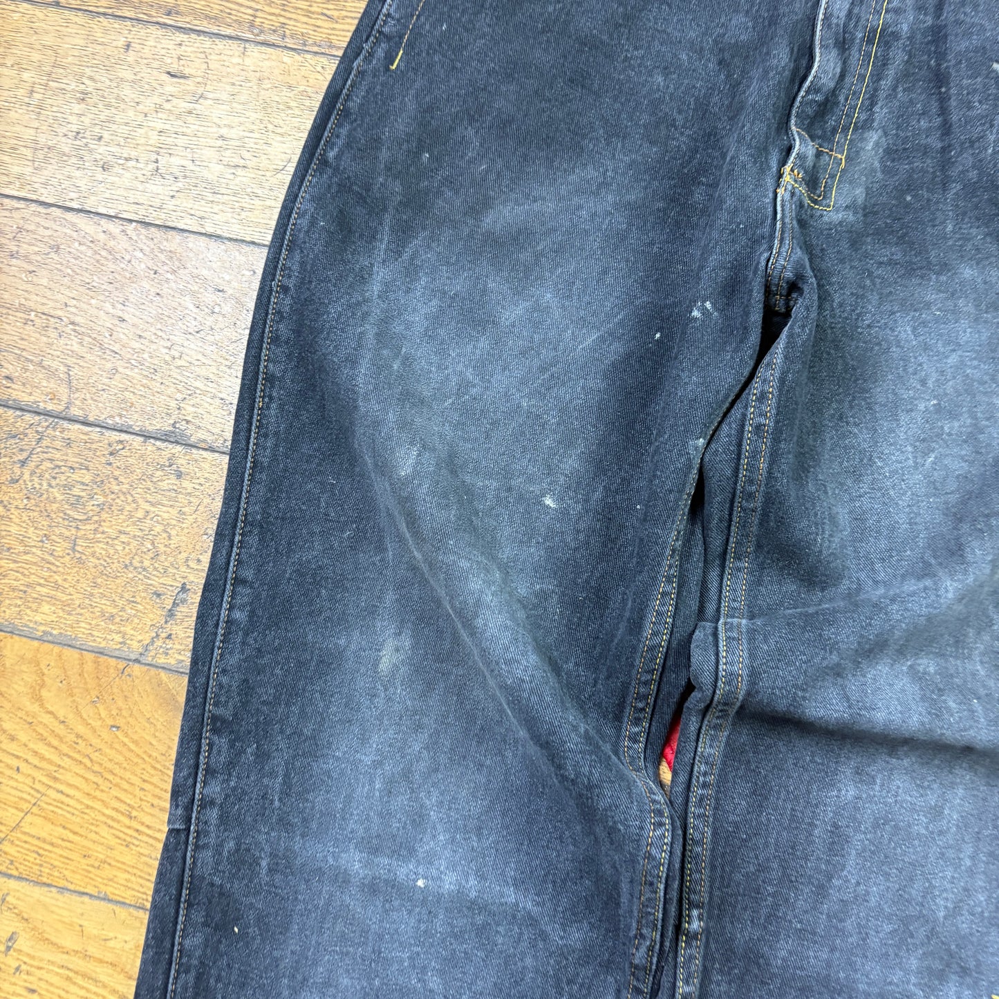 Vintage FUBU Black Embroidered Y2K Hip Hop Baggy Jeans - 34