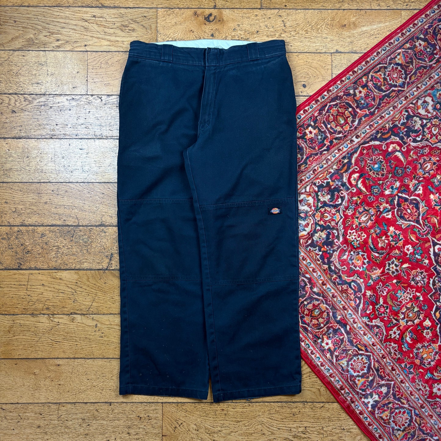 Vintage Dickies 874 Navy Baggy Skate Chino Trousers - 34