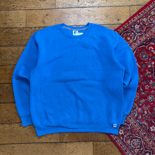 Vintage Russell Athletic Blue Boxy Embroidered Sweatshirt - L