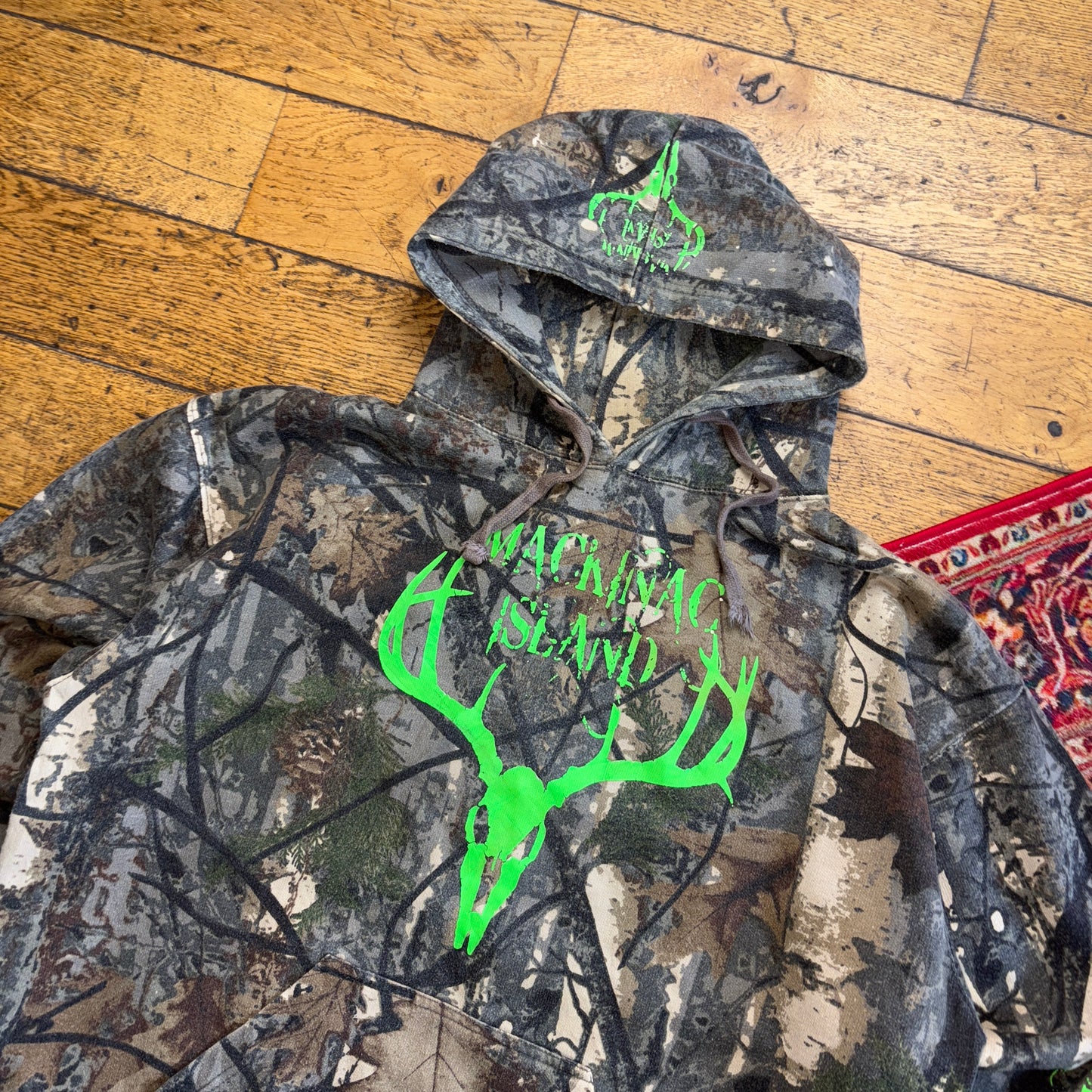 Vintage Realtree Camo Green Hoodie Sweatshirt - XL