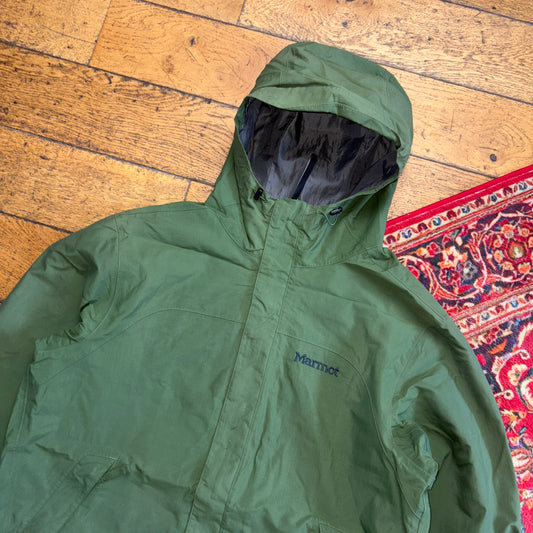 Vintage Marmot Green Waterproof Hiking Gorpcore Jacket Coat - M