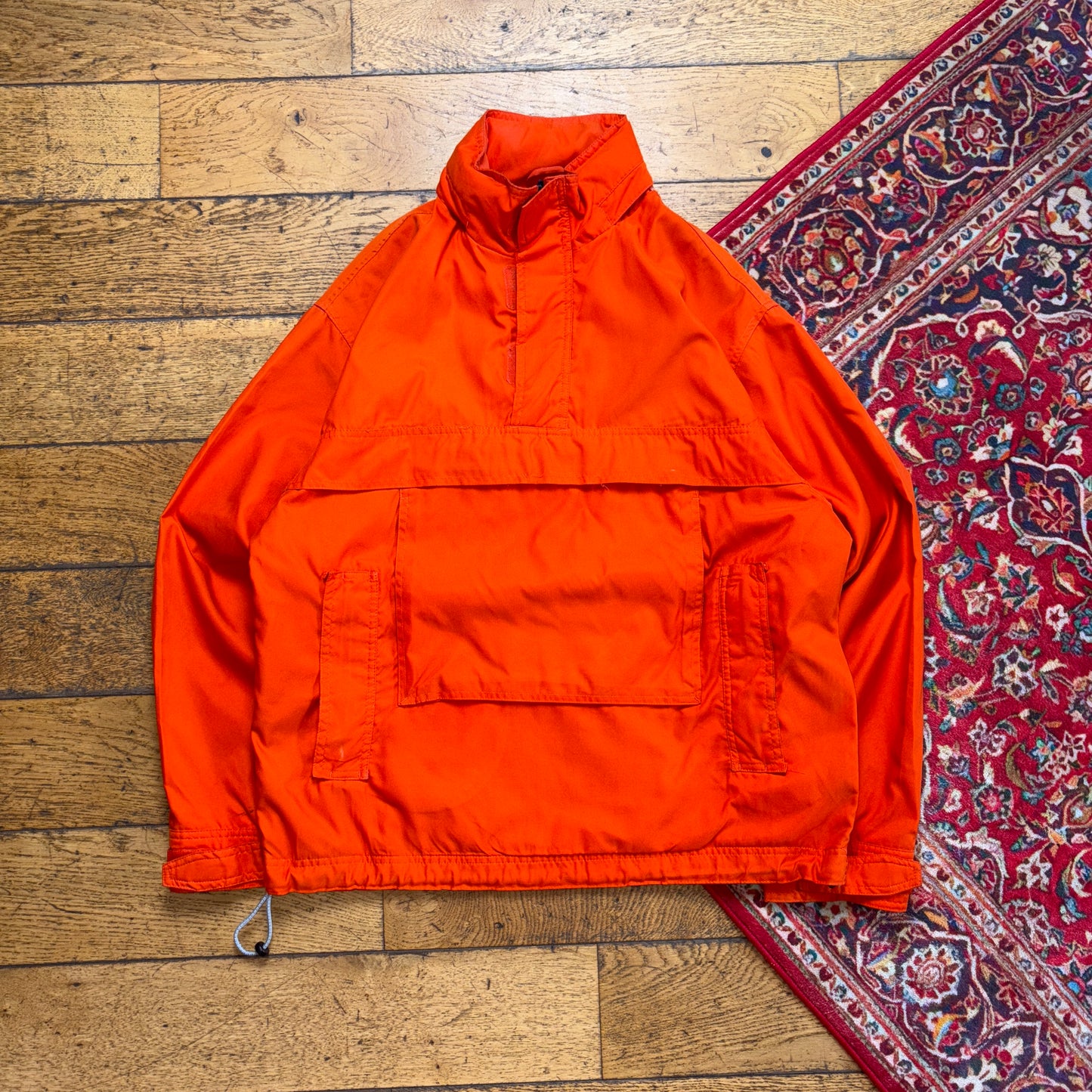 Vintage Gap Orange Pullover Kangaroo Pocket Sailing Jacket - M