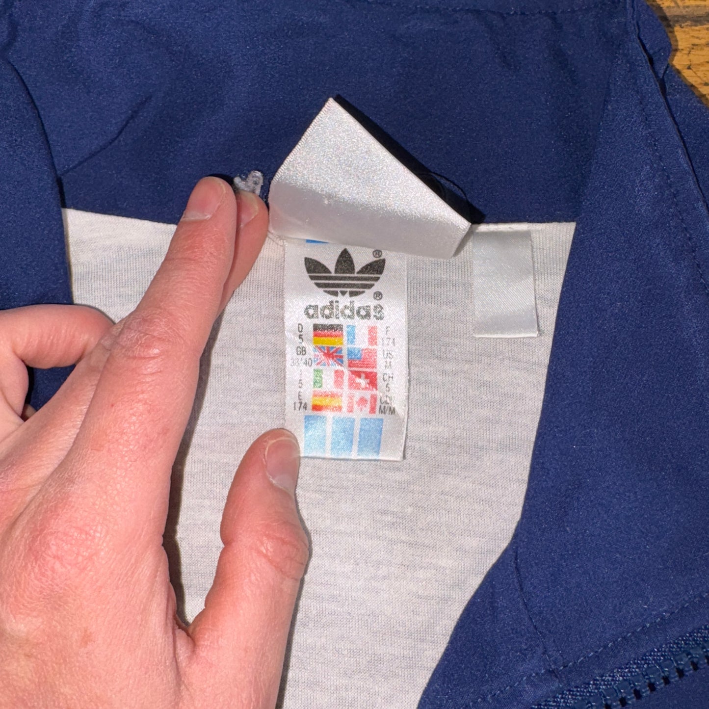 Vintage Adidas Navy Tracksuit Track Jacket - L