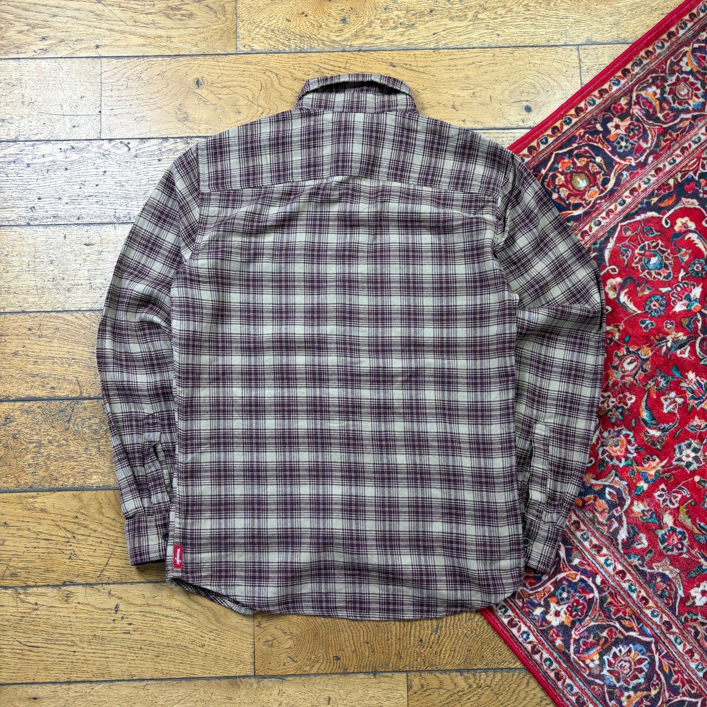 Vintage Wrangler Burgundy Check Shirt - S