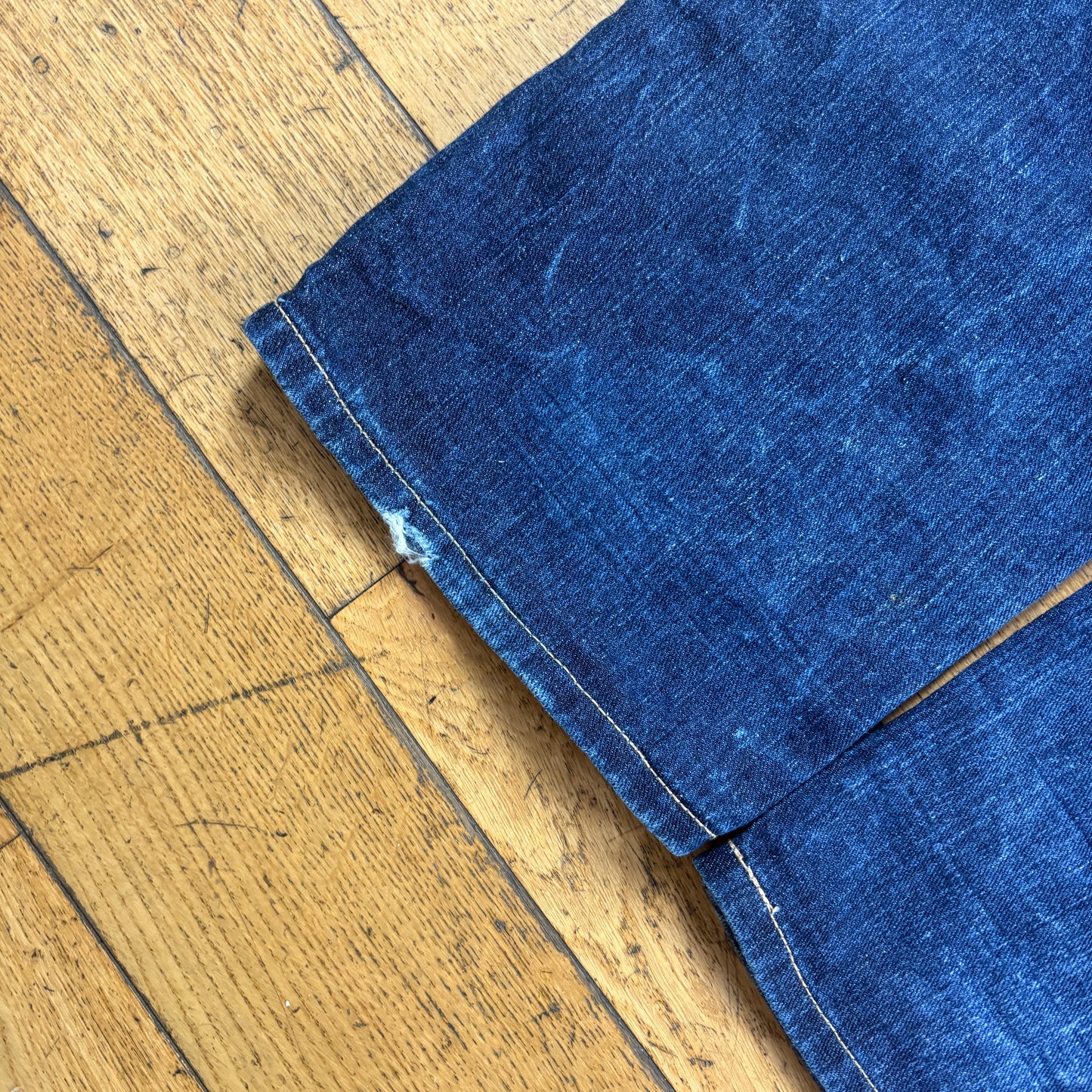 Vintage Drunknmunky Blue Embroidered Y2K Hip Hop Baggy Jeans - 34