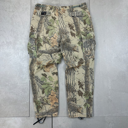 Vintage Real Tree Camo Baggy Khaki Cargo Workwear Hunting Trousers - 34 - 40