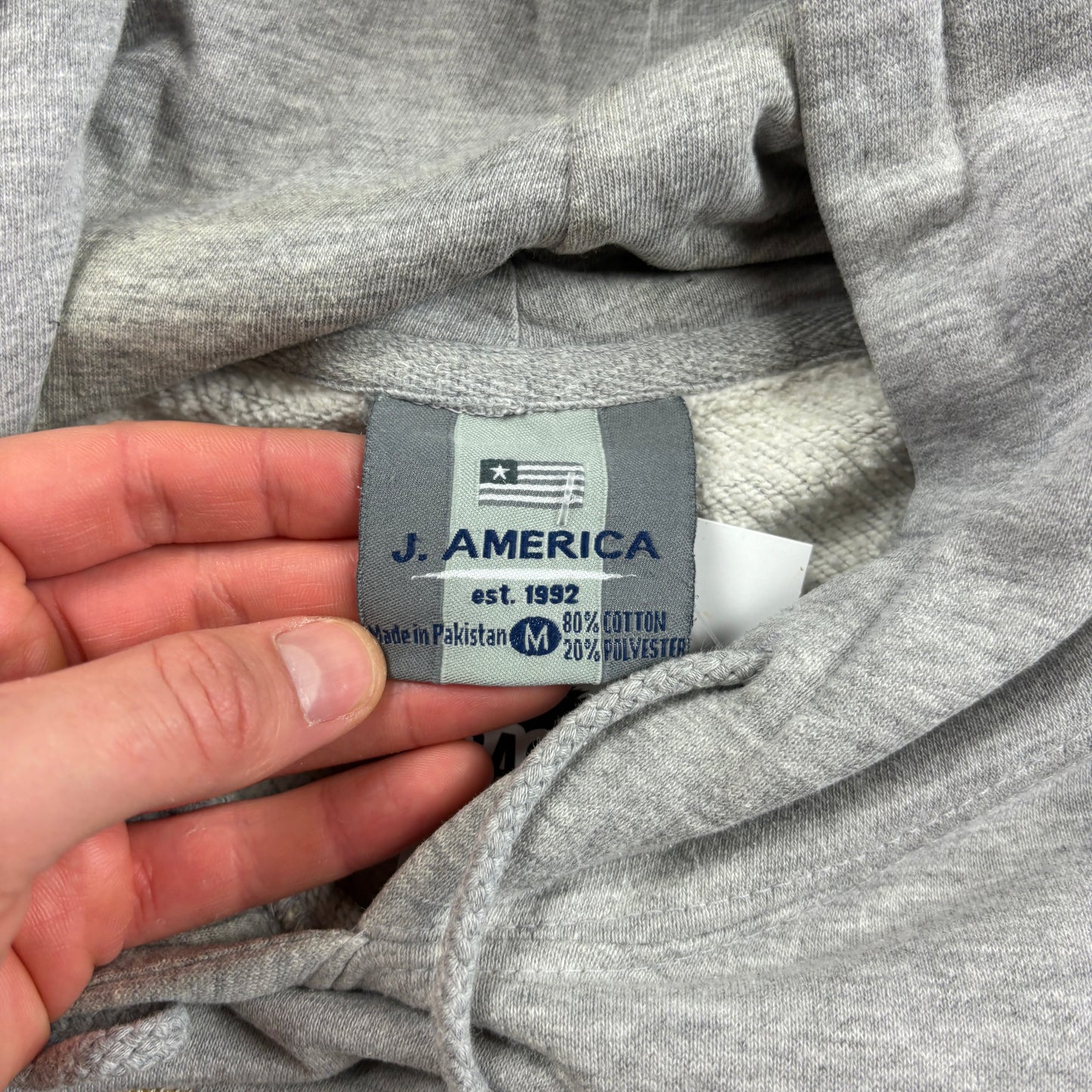 Vintage Purdue USA College Embroidered Grey Hoodie Sweatshirt - M