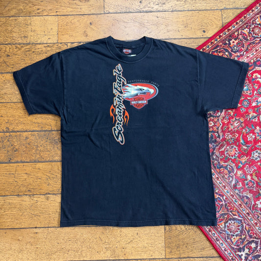 Vintage Harley Davidson Black Eagle Graphic T-Shirt - XL