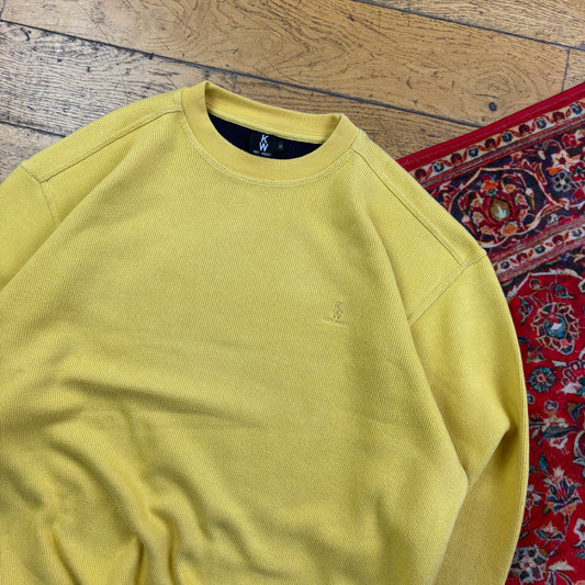Vintage 90s Key West Yellow Ribbed Embroidered Sweatshirt - XL