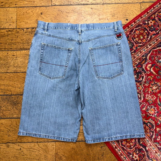 Vintage Tommy Hilfiger Blue Y2K Hip Hop Baggy Shorts Jorts - 38