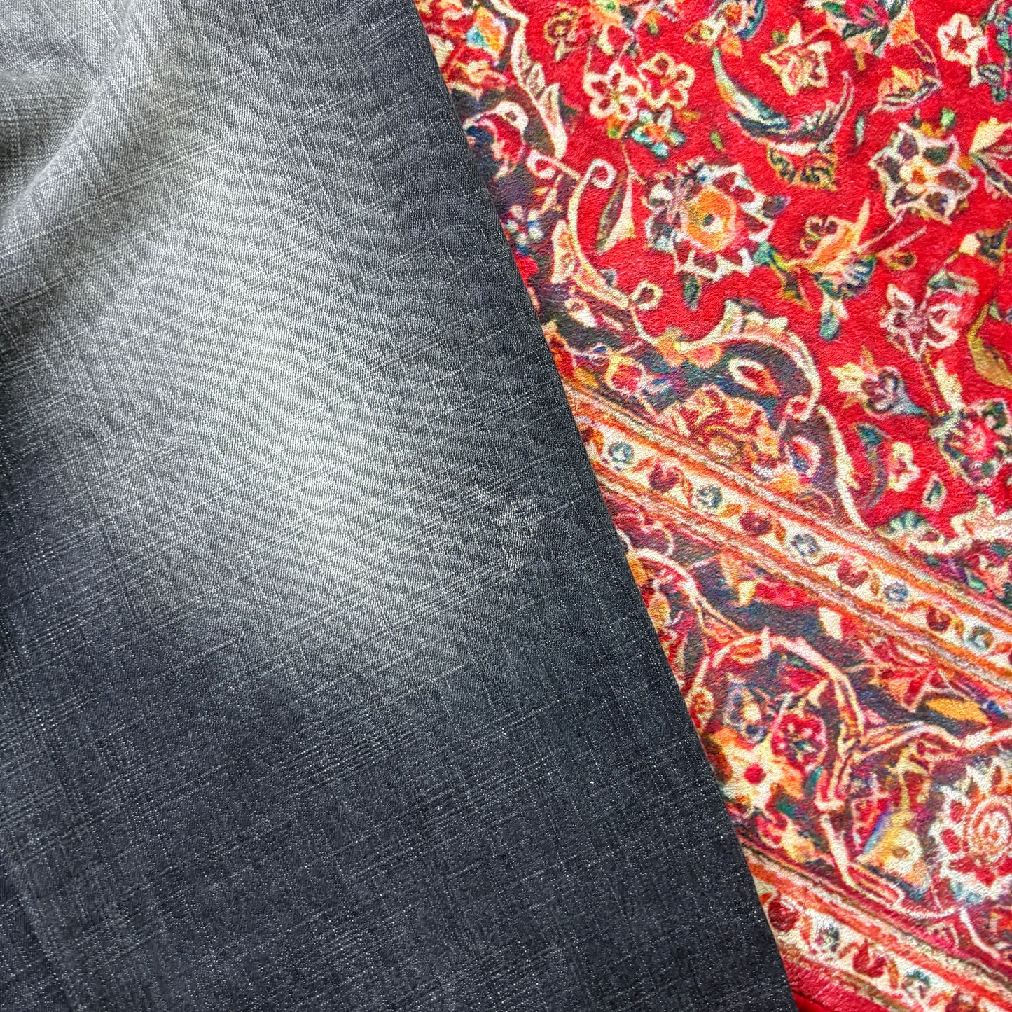 Vintage Black Embroidered Y2K Hip Hop Baggy Jeans - 36