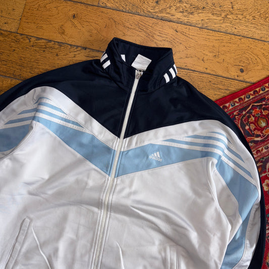Vintage Adidas White Tracksuit Track Shell Windbreaker Jacket - XL