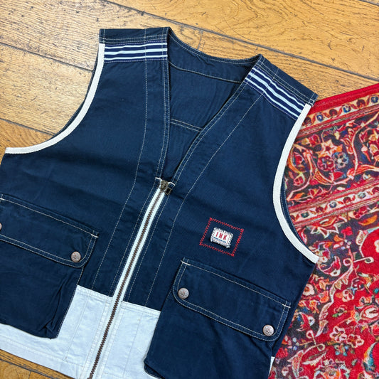 Vintage Ink Navy Gilet Hunting Vest - S