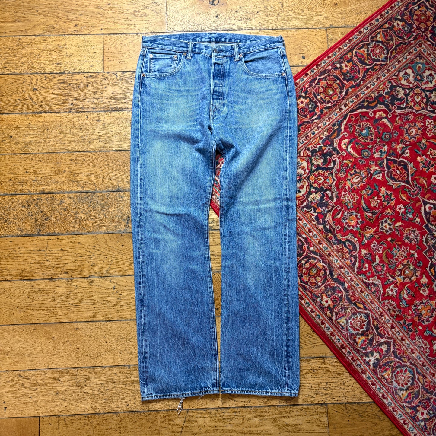 Vintage Levis Straight Blue Denim Jeans - 33R