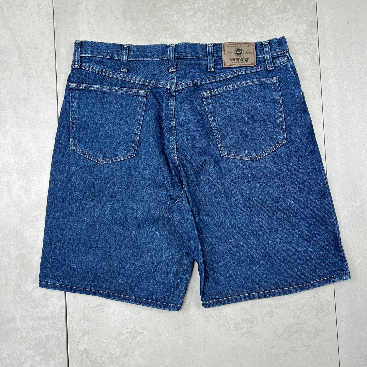 Vintage Wrangler Blue Denim Carpenter Baggy Shorts - 38