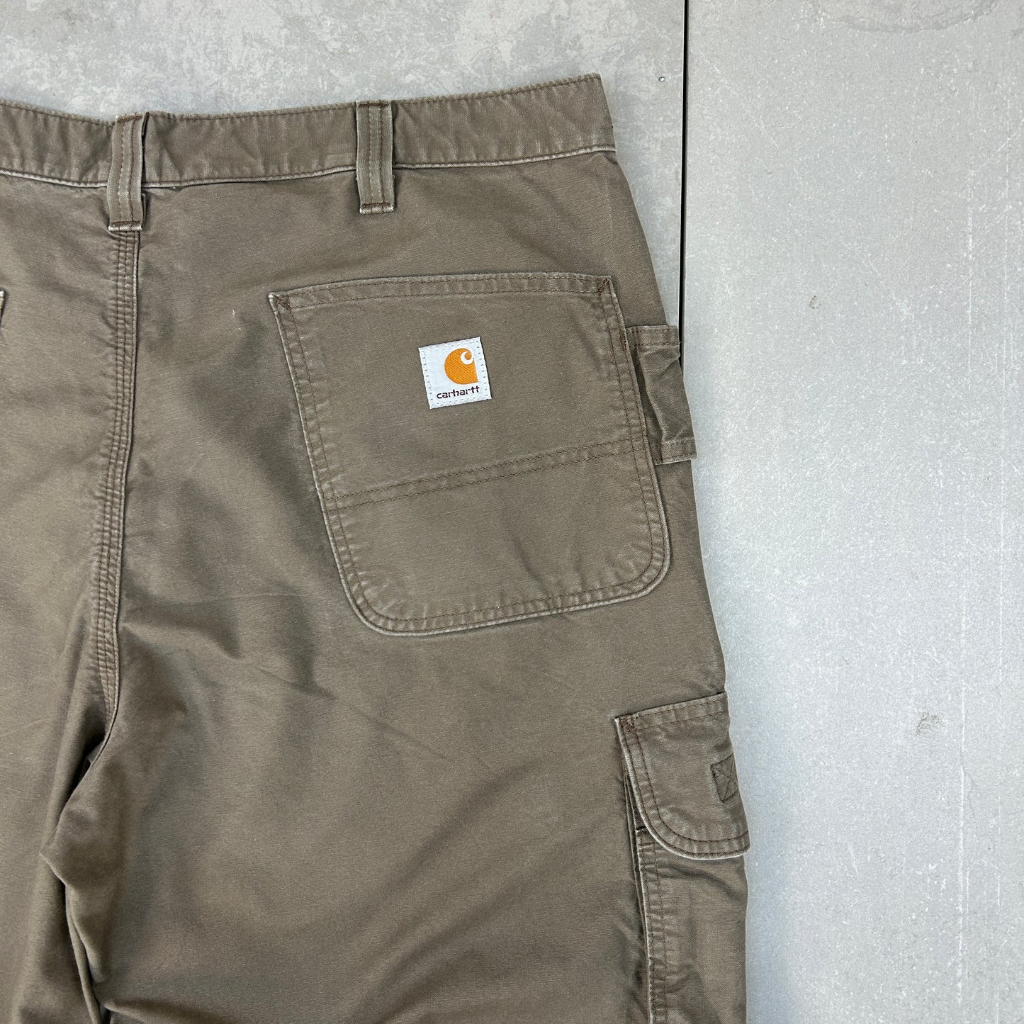 Vintage Carhartt Brown Workwear Carpenter Baggy Trousers - 38