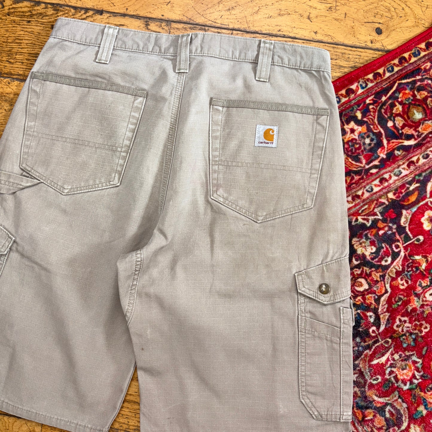 Vintage Carhartt Brown Workwear Baggy Carpenter Shorts - 34