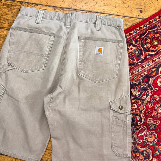 Vintage Carhartt Brown Workwear Baggy Carpenter Shorts - 34
