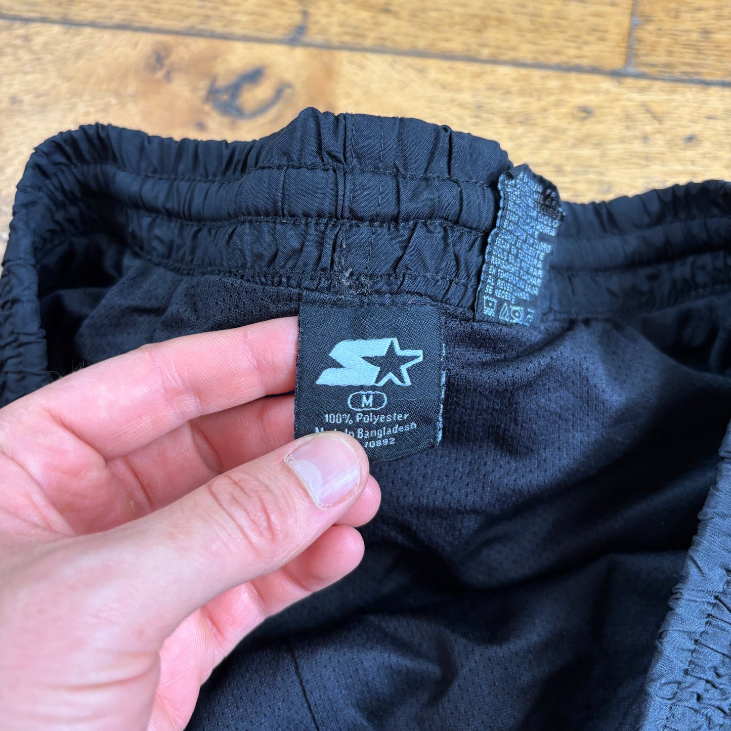 Vintage Starter Black Baggy Tracksuit Sweatpants Track Pants Bottoms - M