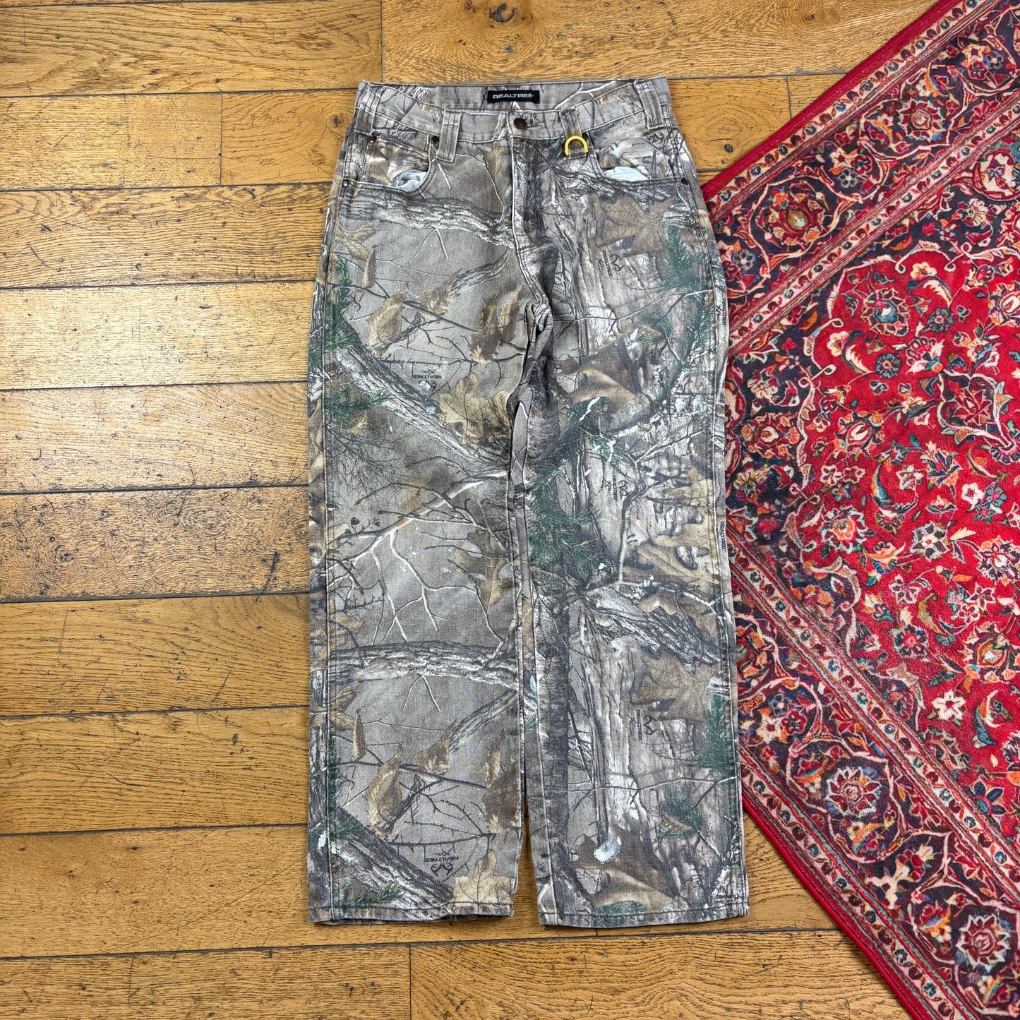Vintage Real Tree Camo Green Hunting Workwear Trousers - 30