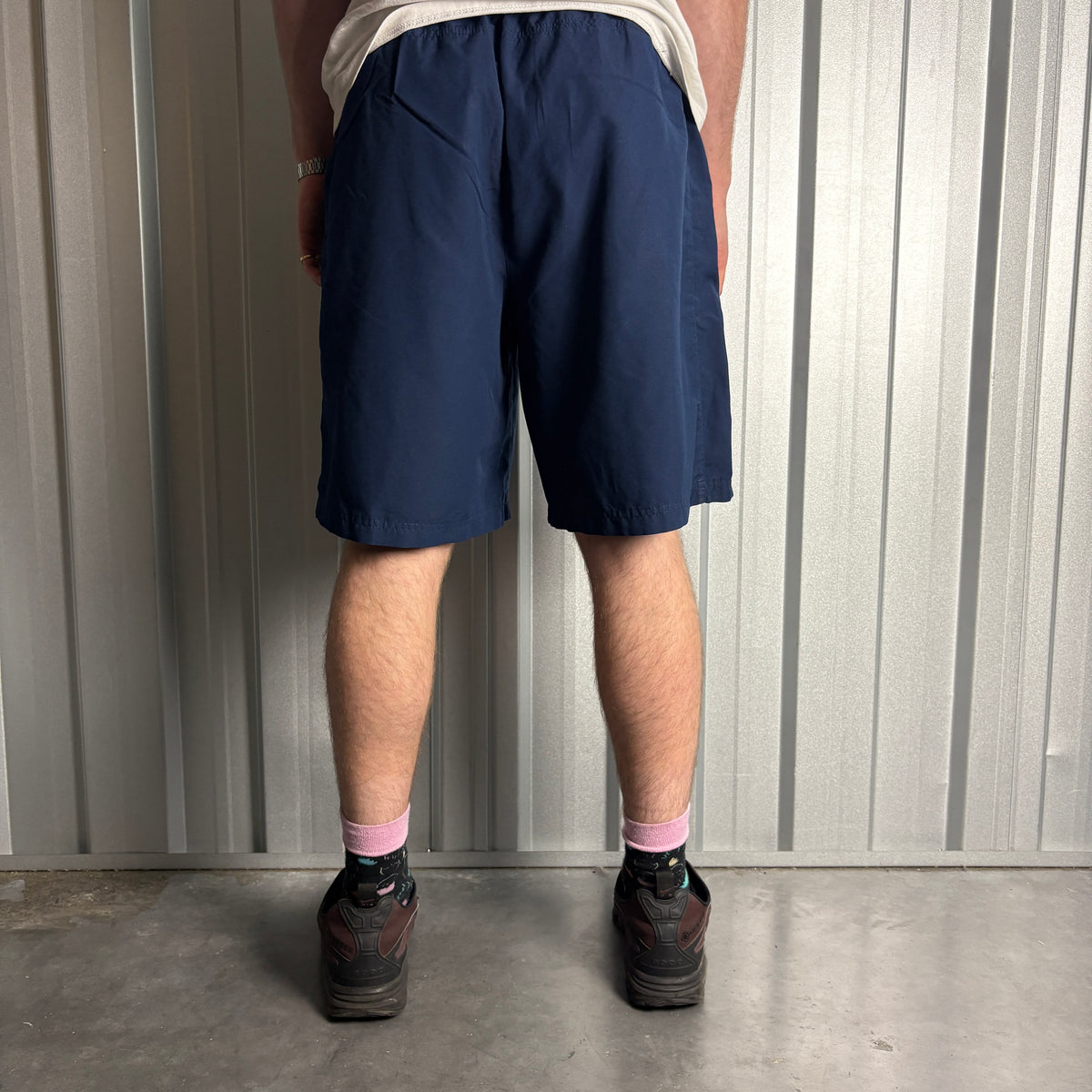 Vintage Umbro Navy Y2K 00s Embroidered Baggy Shorts - 30