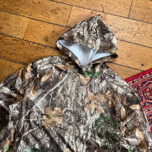 Vintage Realtree Camo Green Hoodie Sweatshirt - L