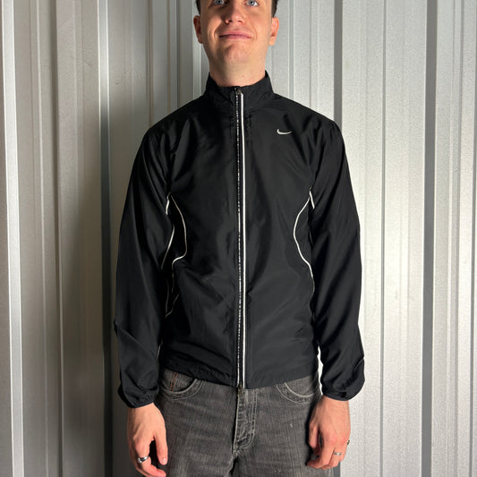 Vintage Nike Black 00s Y2K Tracksuit Track Jacket - S
