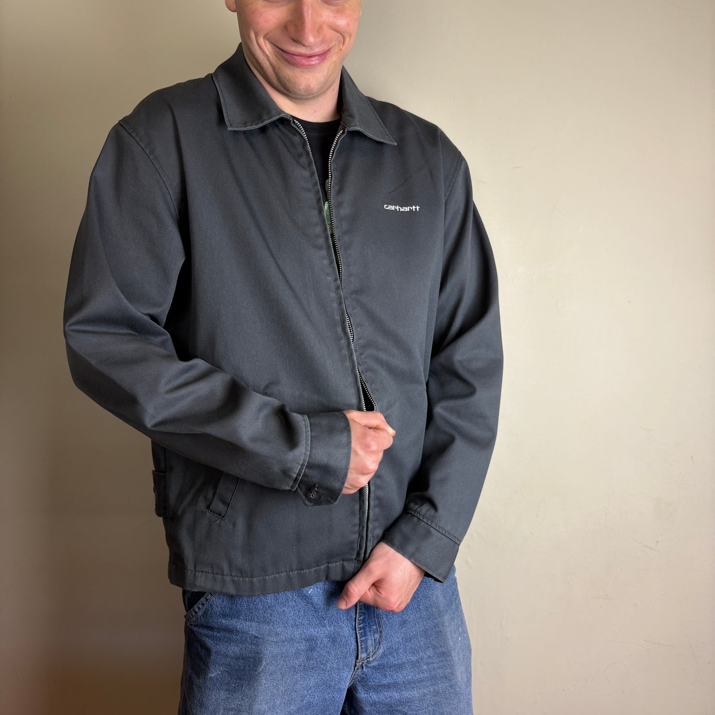 Vintage Carhartt Grey Workwear Utility Jacket - L
