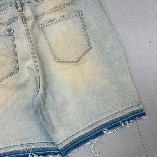 Vintage Hip Hop Baggy Blue Shorts Jorts - 38