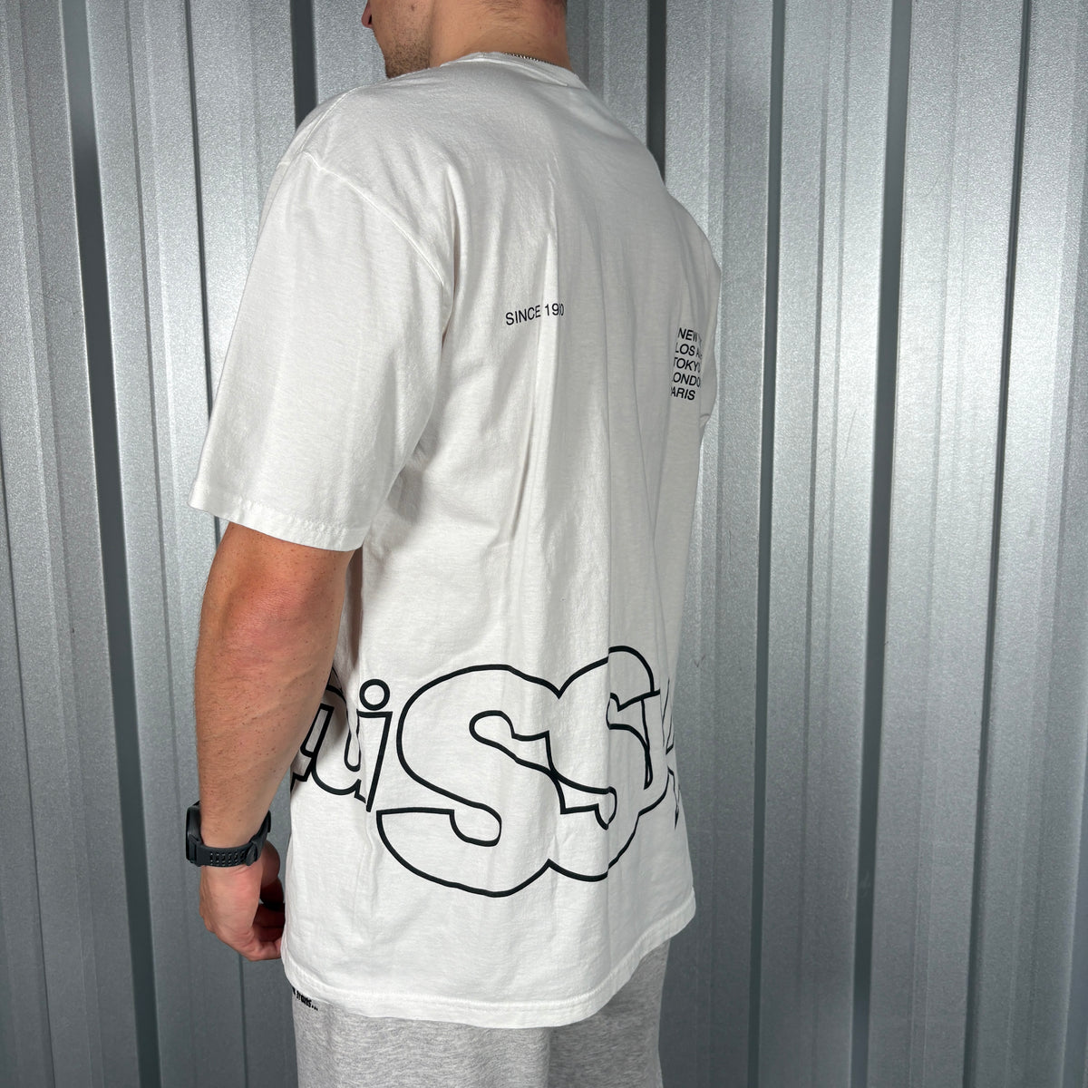 Stussy White Graphic T Shirt - L