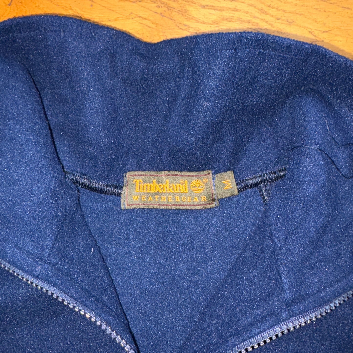 Vintage Timberland Blue Navy Fleece Embroidered Sweatshirt - M