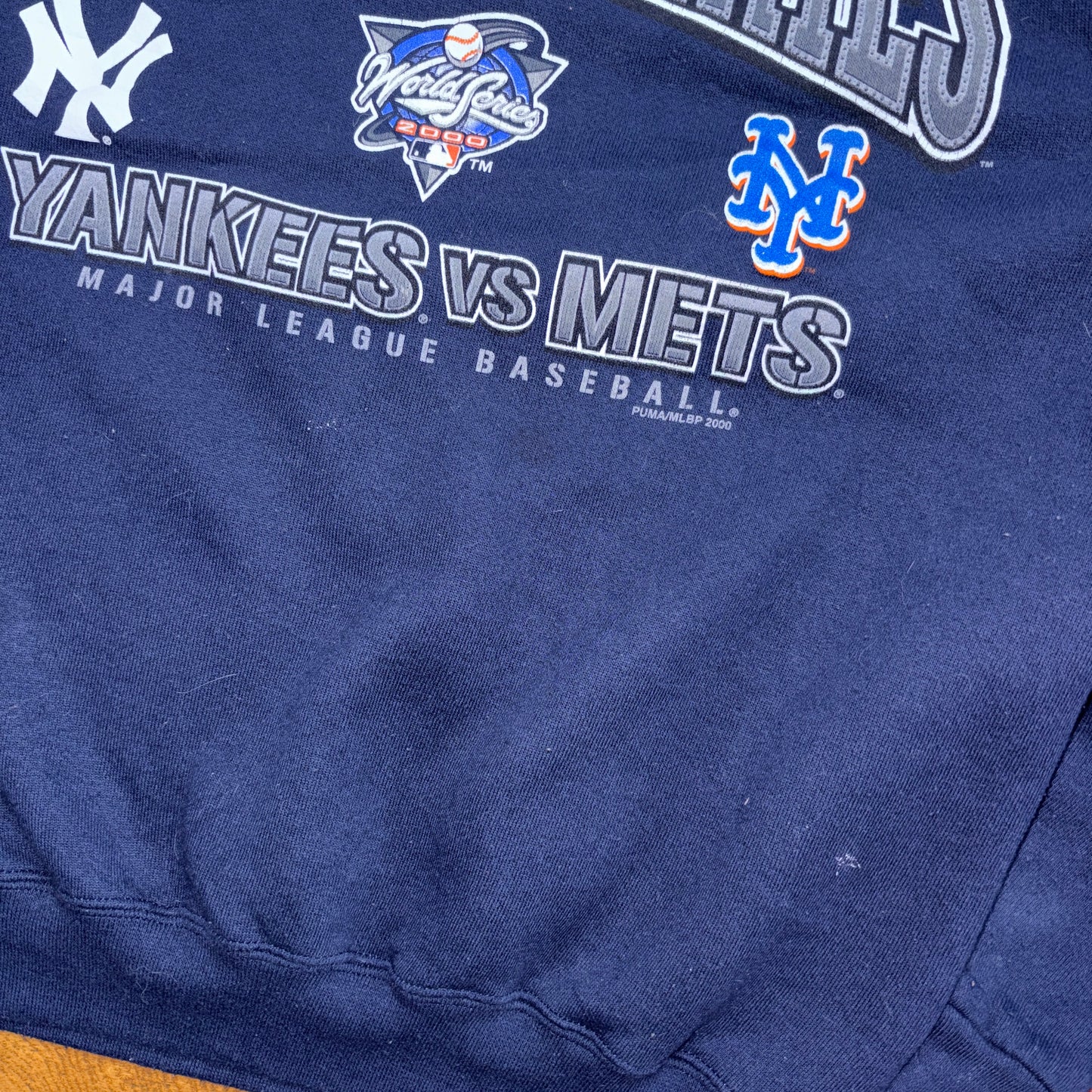 Vintage 2000 Puma MLB New York Yankees Navy Sweatshirt - M