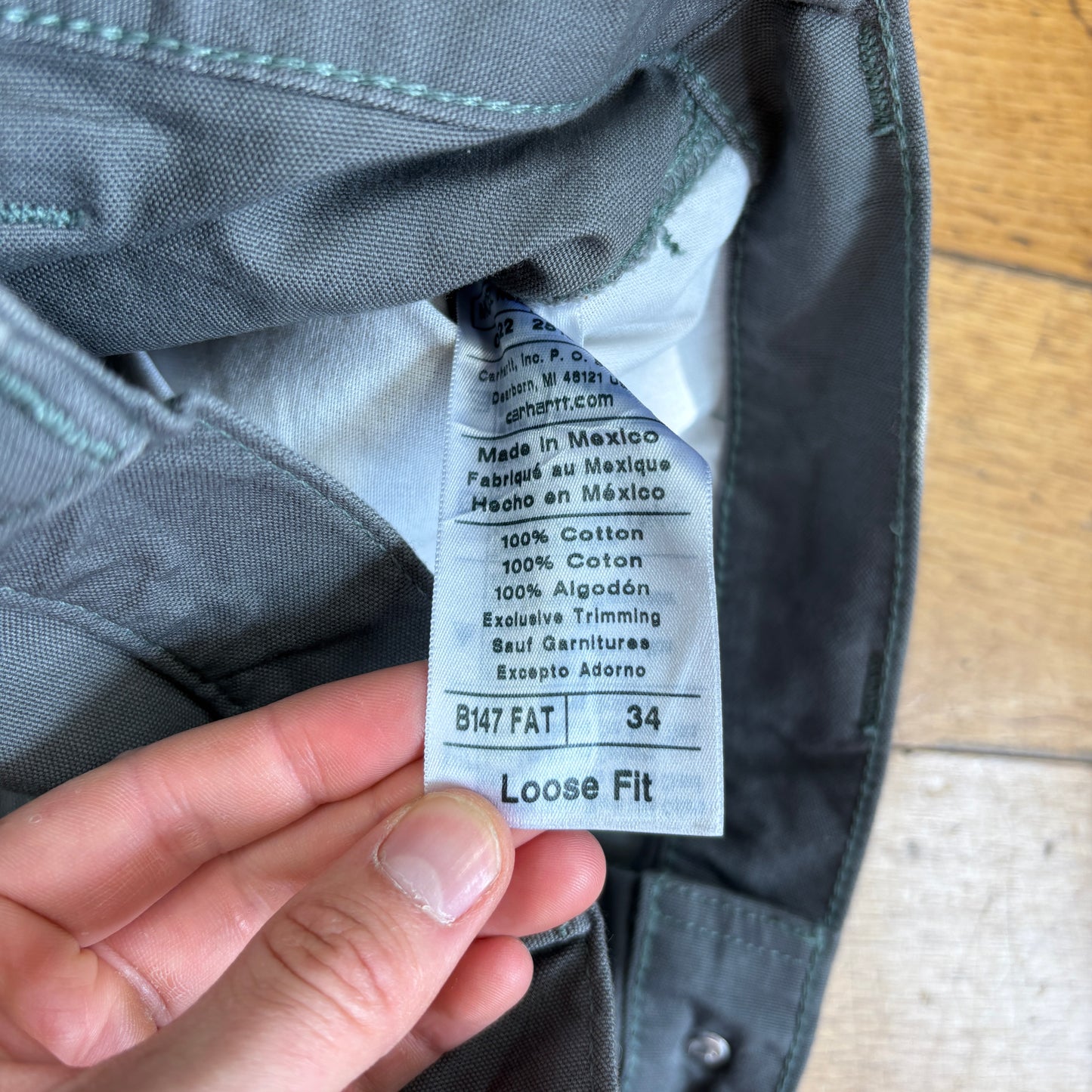 Vintage Carhartt Grey Workwear Baggy Carpenter Shorts - 34