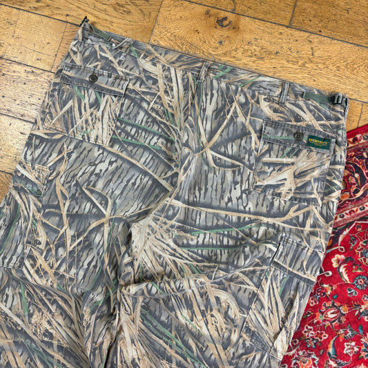 Vintage Real Tree Camo Green Hunting Workwear Trousers - 50