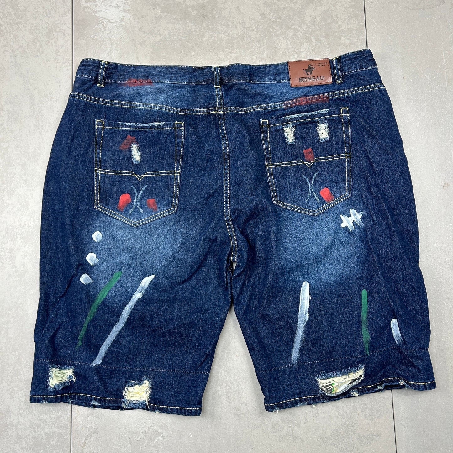Vintage Hip Hop Baggy Shorts Blue Jorts - 48