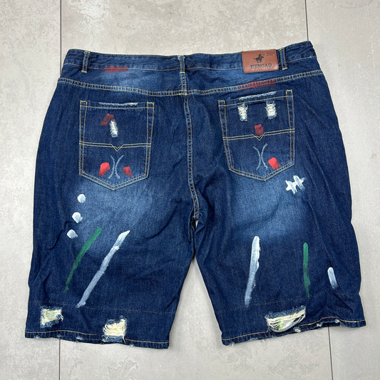 Vintage Hip Hop Baggy Shorts Blue Jorts - 48