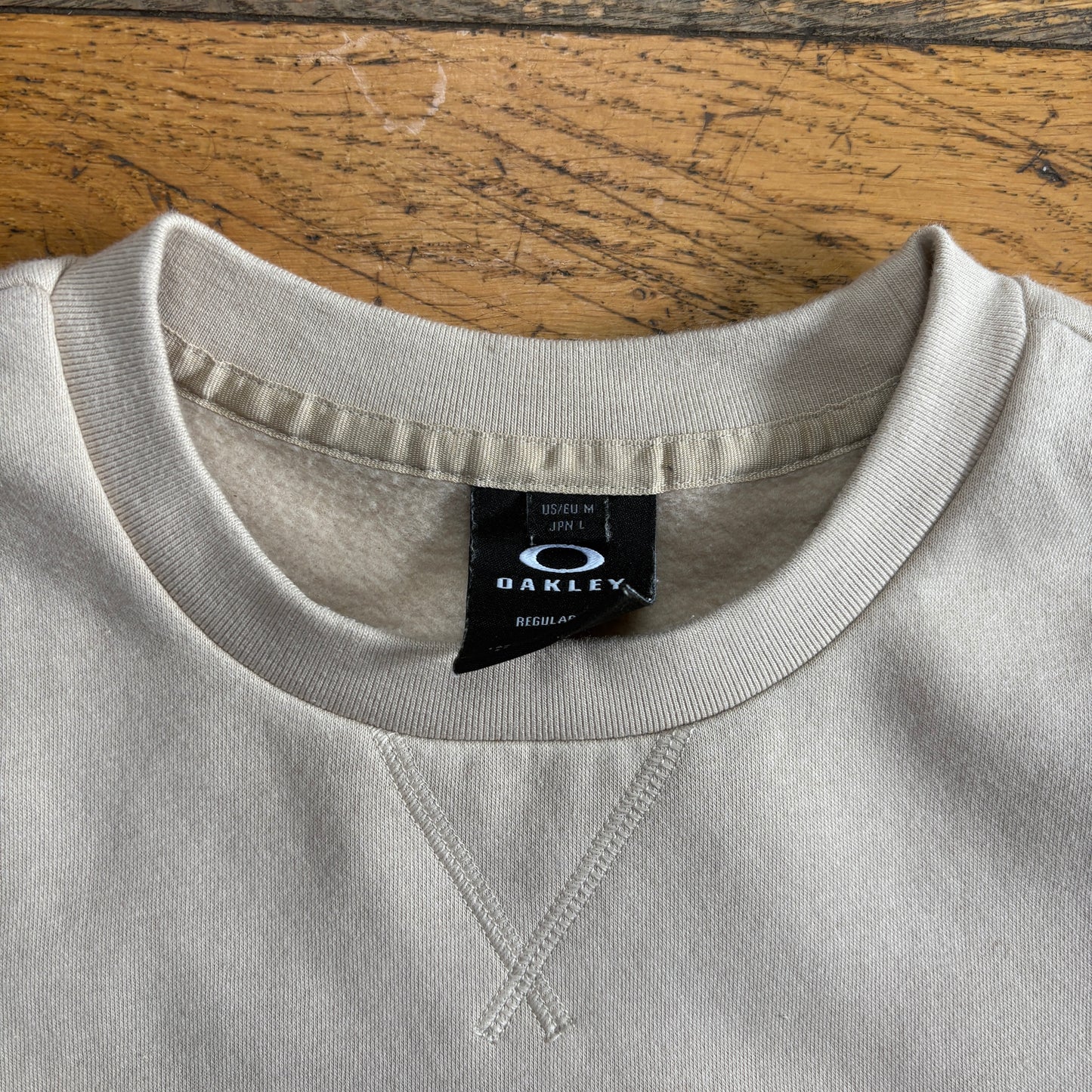 Vintage Oakley Cream Embroidered Sweatshirt - M